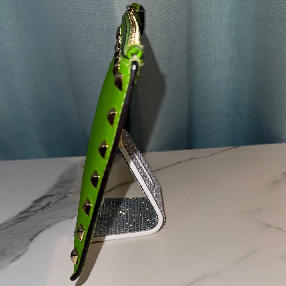 Michael Kors Lime Green Studded Wristlet